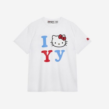 [정품 보증] 오픈 Yy x 헬로 키티 티셔츠 화이트 Open Yy x Hello Kitty T-Shirt White-추천-상품