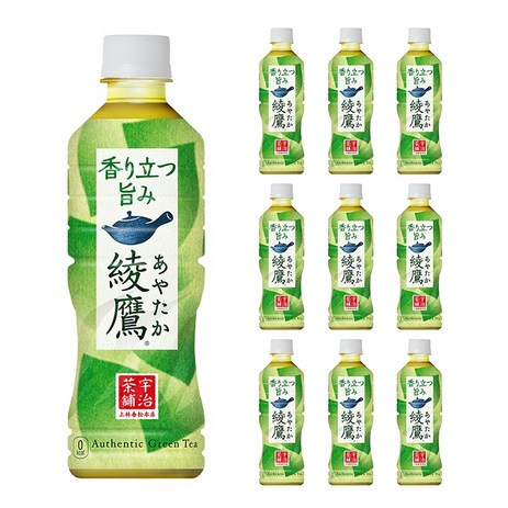 아야타카 일본 녹차 페트 차 음료 페트병 티 음료수 green tea, 430ml, 10개-추천-상품