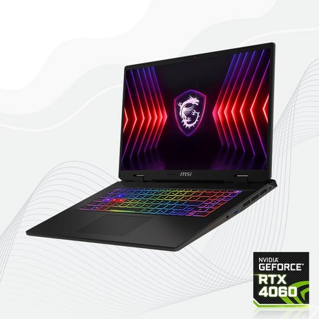 MSI 소드17 17인치 게이밍 노트북 HX B14VFKG 14700HX RTX4060 QHD 240Hz, WIN11 Home, 32GB, 2TB, 블랙-추천-상품