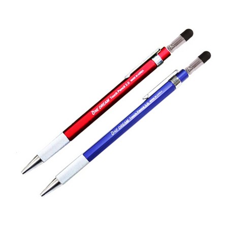 원드림 스마트 샤프식 연필 터치펜슬 0.2mm THP-01 (홀더심 사용), 레드 + 홀더심 1개-추천-상품