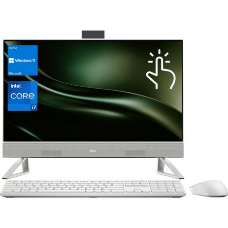 델 Inspiron 5000 시리즈 5420 올인원 데스크톱 23.8인치 FHD 터치스크린 Intel 코어 i7 1355U 32GB RAM 1TB SSD IR 카메라 SD 카드, 32GB RAM | 2TB SSD + 2TB HDD-추천-상품