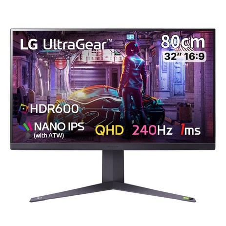 [LG전자 공식인증점] LG 32GQ850L_포토리뷰 네이버포인트 5000원 / 32인치게이밍모니터 나노IPS 2세대 QHD 240Hz HDMI 2.1-추천-상품