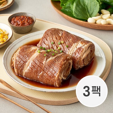 고른 칼집 멍석말이 돼지왕구이 750g 3팩, 3개-추천-상품