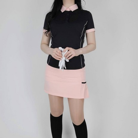 티앤드골프 여성 골프웨어 여름 반팔 카라 피켓 티셔츠-추천-상품