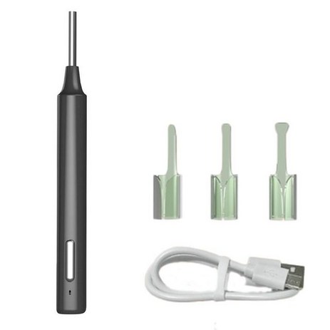 WIFI Visual Ear Sticks Endoscope 4.3mm Mini Camera Earpick Cleaner Wireless Otoscope Health Care, [03] Black, 1개-추천-상품