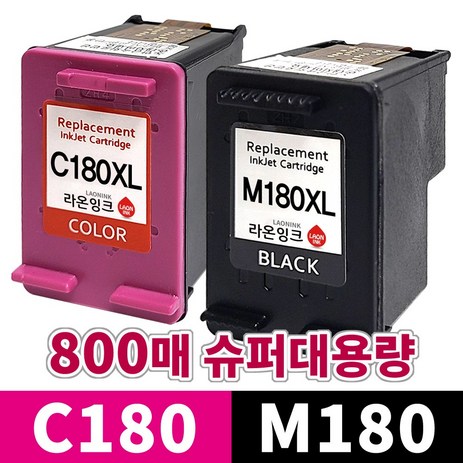 삼성 INK-M180 INK-C180 세트 라온잉크 3배용량 SL-J1660 SL-J1663 SL-J1660 SL-J1665 SL-J1770FW, 03. 3배출력 재생잉크세트 [검정+컬러], 1세트-추천-상품