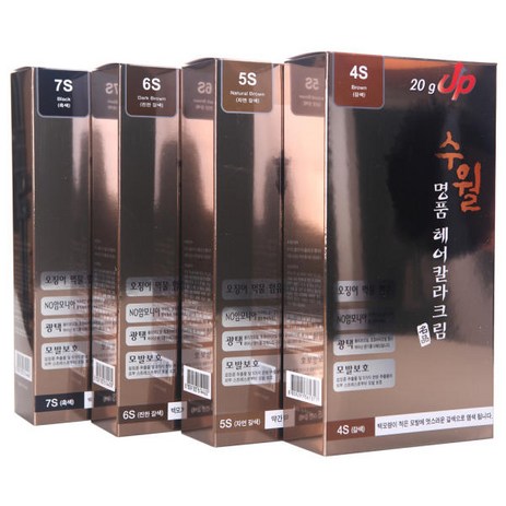 서울화장품 히솝 수월 명품 헤어칼라크림 1/2제각120g, 6S 진한갈색-추천-상품