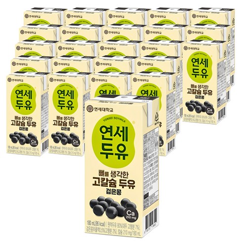 연세두유 뼈를 생각한 고칼슘 두유 검은콩, 180ml, 96개