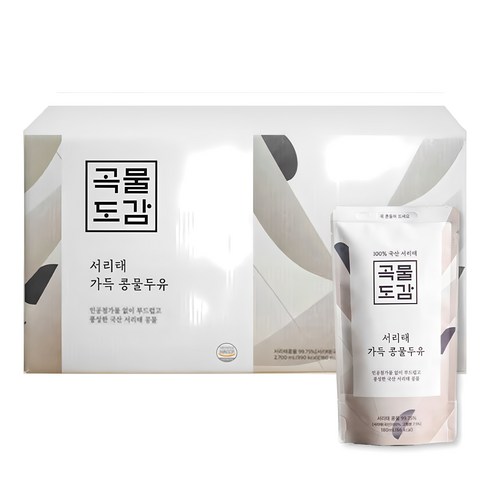 서리태비건콩물염색 - 곡물도감 국산 무가당 서리태 콩물두유, 180ml, 15개