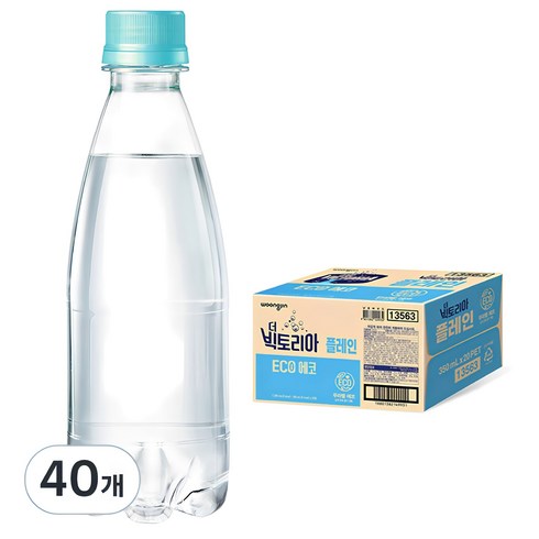 웅진빅토리아 더 빅토리아 에코 플레인 탄산수 무라벨, 350ml, 40개
