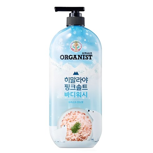 쿨링바디워시 - 오가니스트 히말라야 핑크솔트 바디워시 포레스트 민트향, 865ml, 1개