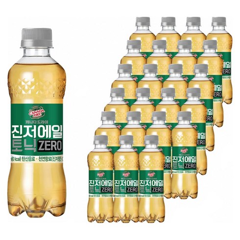 코스모스에일 - 코카콜라 캐나다 진저에일 토닉 제로 음료, 24개, 300ml