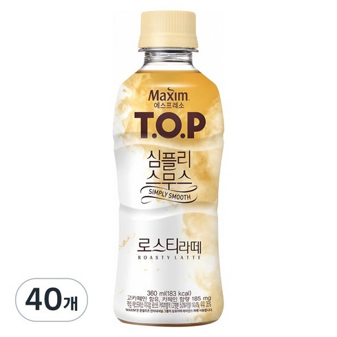 스무스스타 - 티오피 심플리 스무스 로스티 라떼, 360ml, 40개