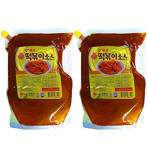 떡볶이 만드는법 - 오뚜기 오쉐프 떡볶이소스, 2kg, 2개