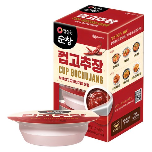 여행용고추장 - 청정원순창 컵고추장 6p, 300g, 1개