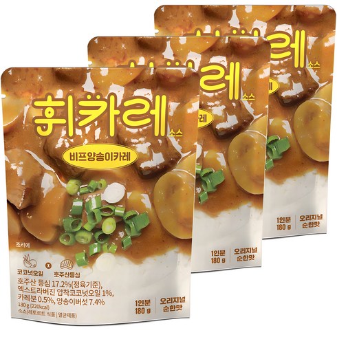 삼일카레 - 돌아온 한남동 휘카레 순한맛, 180g, 3개