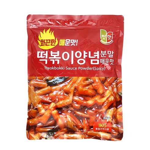 떡볶이분말소스 - 첫맛 떡볶이양념 분말 매운맛, 1kg, 1개