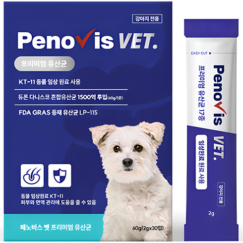 강아지유산균휴먼그레이드 - 페노비스벳 강아지 유산균 30포, 1개, 장/유산균