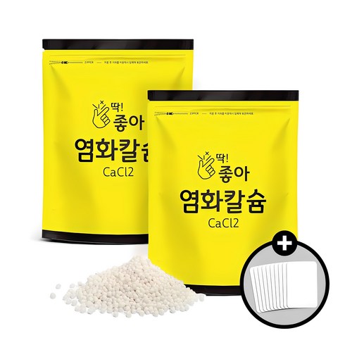 염화칼슘 - 딱좋아 염화칼슘 3kg 2개 + 투습지 10장 구슬타입 염화칼슘 제습제 리필용