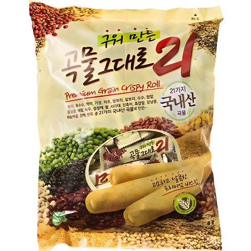 곡물바 - 곡물그대로21 크리스피롤, 650g, 1개