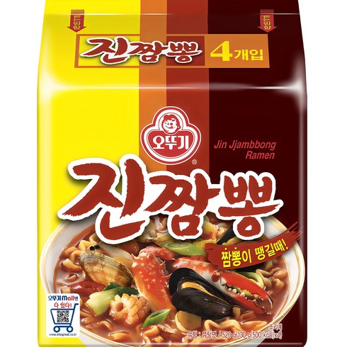 맛짬뽕 - 오뚜기 진짬뽕 130g, 4개