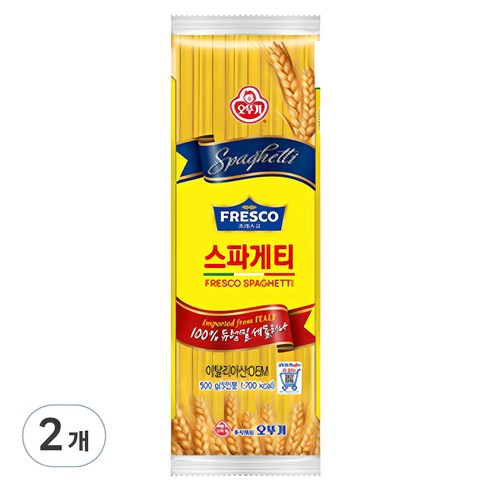 오뚜기스파게티면 - 오뚜기프레스코 스파게티, 500g, 2개