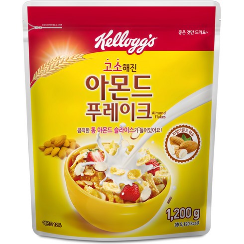 켈로그 - 켈로그 아몬드 푸레이크 시리얼, 1.2kg, 1개