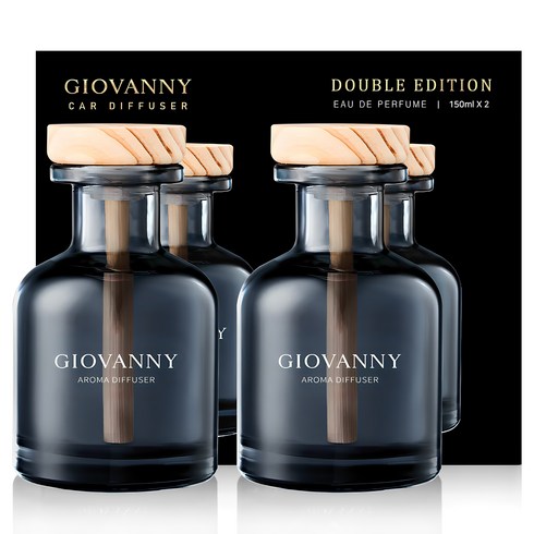 차량용디퓨저 - GIOVANNY 컵홀더형 차량용 디퓨저 150ml, 아쿠아샤워, 2개