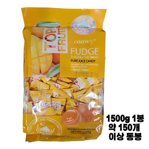 망고젤리 - 베트남 탑젤리 coowy 대용량 망고젤리 1500g, 1.5kg, 1개