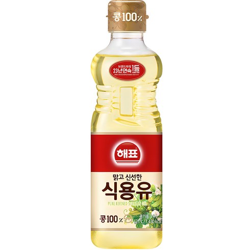 식용유 - 해표 맑고 신선한 식용유, 900ml, 1개