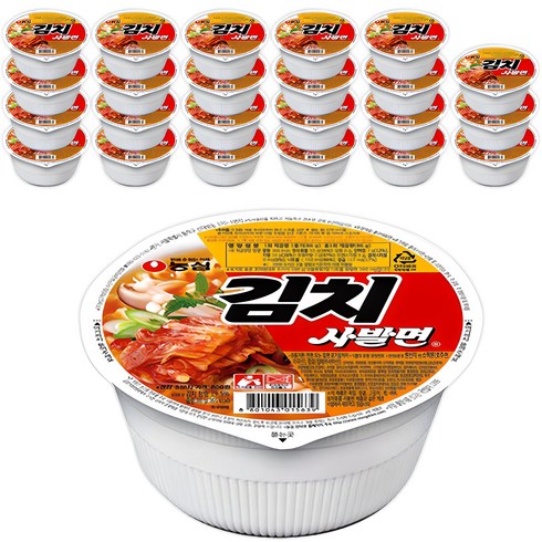 김치사발면 - 농심 김치 사발면 소컵 86g, 24개