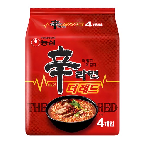 주라12년 - 신라면 더 레드 125g, 4개