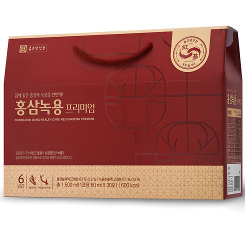 녹용 - 종근당건강 홍삼녹용 프리미엄, 30포, 1.5L, 1박스