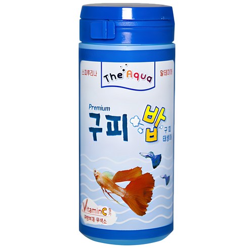 구피사료 - 아쿠아플러스 구피 프리미엄밥, 50g, 1개