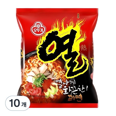 열라면 - 오뚜기 열라면 120g, 10개