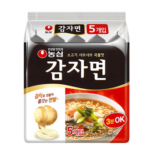 감자면 - 농심 감자면 117g, 5개