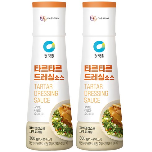 타르타르소스 - 청정원 타르타르 드레싱 소스, 300g, 2개