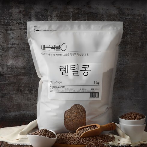 렌트가격 - 바른곡물 렌틸콩, 5kg, 1개