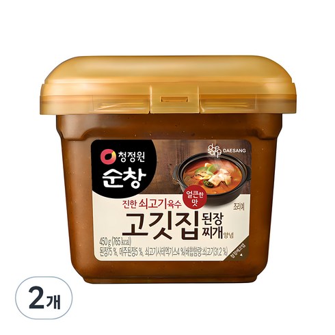 고깃집된장찌개 - 청정원순창 고깃집 된장찌개양념, 450g, 2개