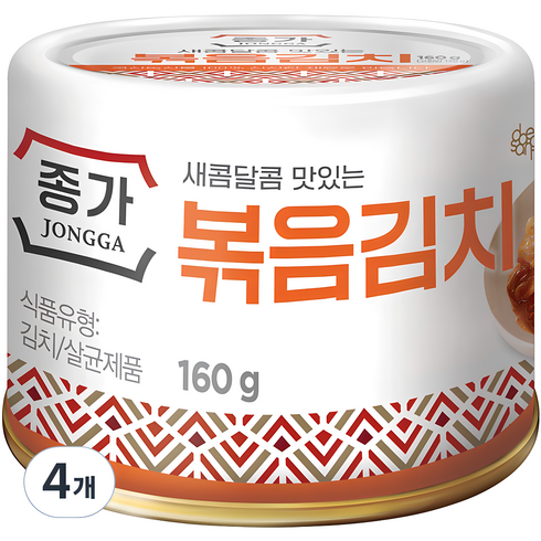 종가 고소한맛 볶음김치, 160g, 4개