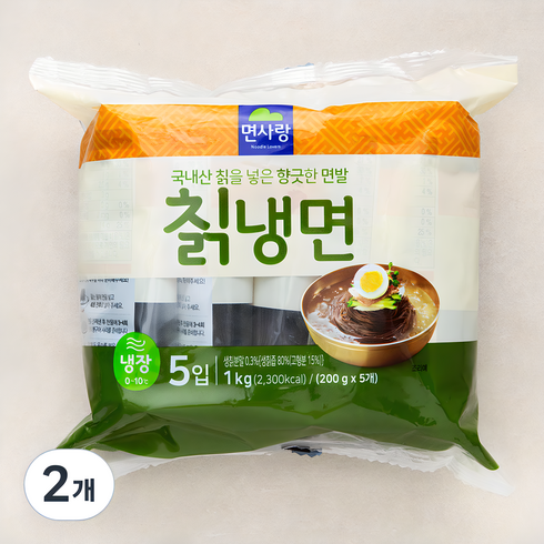 면사랑칡냉면 - 냉장_면사랑 칡냉면 5입, 1kg, 2개