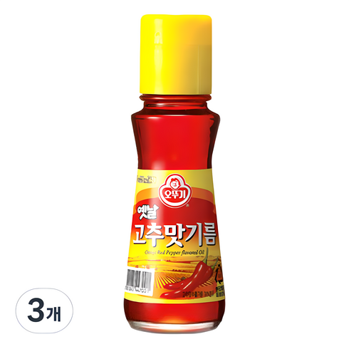 고추맛기름 - 오뚜기옛날 고추맛 기름, 80ml, 3개