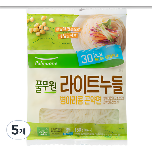 콩면 - 풀무원 라이트누들, 150g, 5개