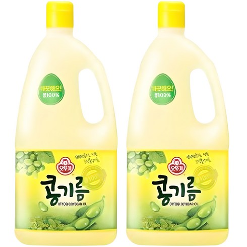 콩기름 - 오뚜기 콩기름, 1.8L, 2개