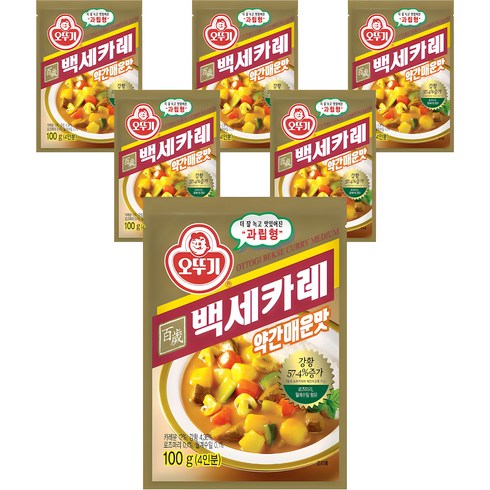 백세카레 - 오뚜기 백세 카레 약간매운맛, 6개, 100g