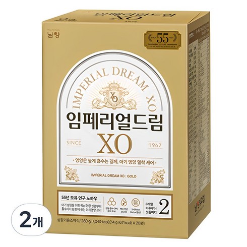 임페리얼xo2단계 - 남양 임페리얼드림 XO GOLD 2단계 6~12개월 280g, 20개입, 2개