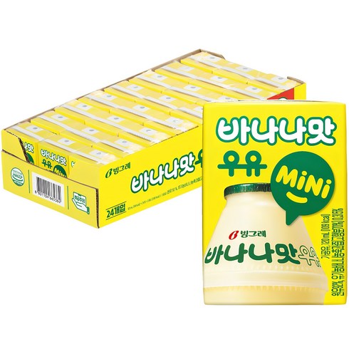 바나나우유 - 빙그레 바나나맛우유 mini 120ml, 24개