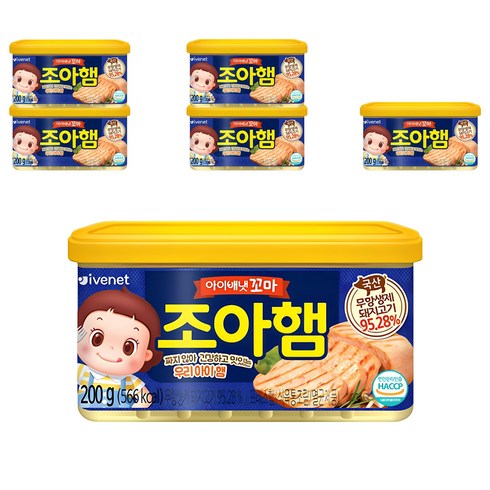 아기햄 - 아이배냇 꼬마 조아햄 200g, 햄, 6개