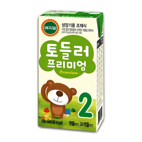 토들러3단계 - 베지밀 토들러 프리미엄 2단계 190ml, 32개, 32개