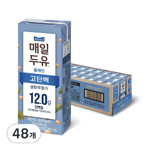 매일두유 - 매일유업 매일두유 고단백, 190ml, 48개